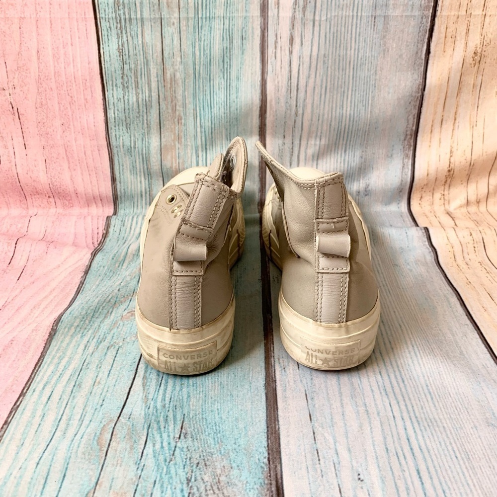 Gray high top platform converse NO SHOE LACES size 5.5 - Picture 6 of 11